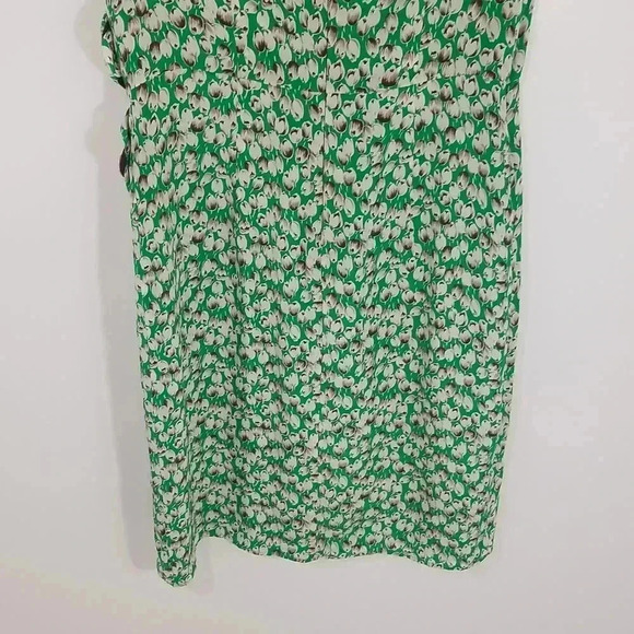 {Anthropologie} Moulinette Soeurs Green Silk Undercurrent Tulip Print Dress - Picture 10 of 14